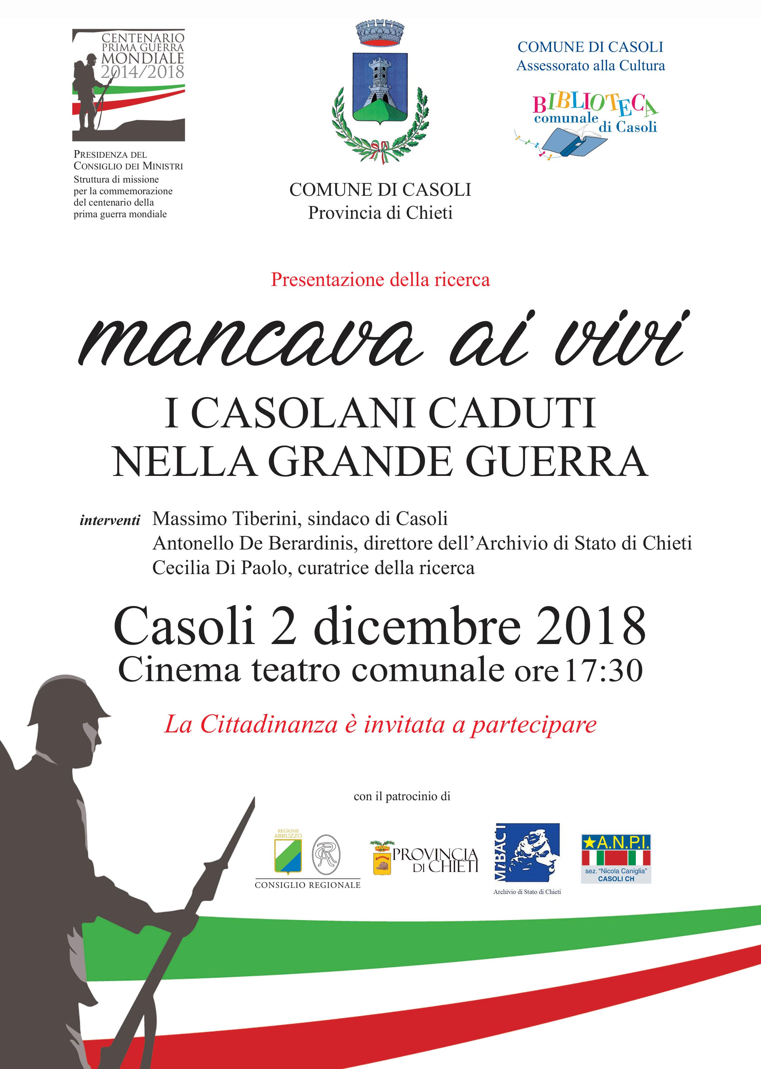 Mancava ai vivi. I casolani caduti nella grande guerra.