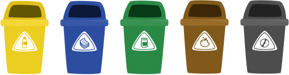 Mastelli per raccolta differenziata