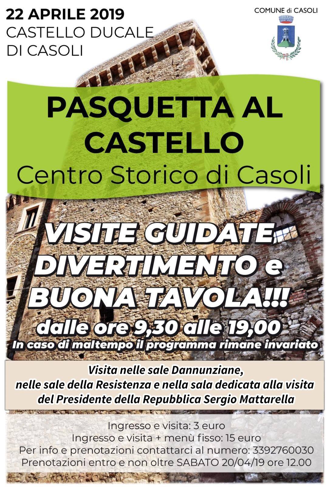 Locandina Pasquetta al Casello Ducale