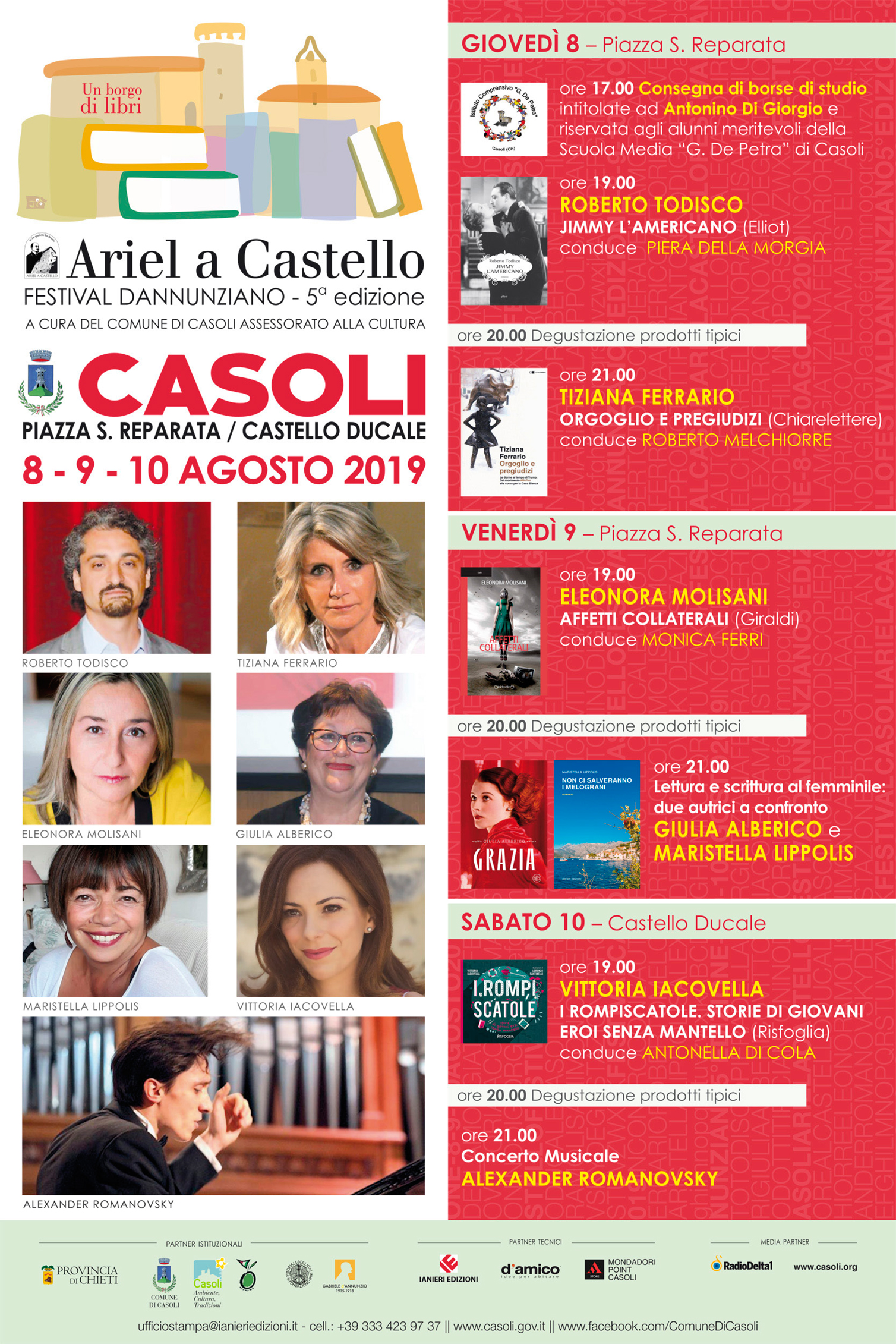 Locandina con programma di Ariel a Castello 2019
