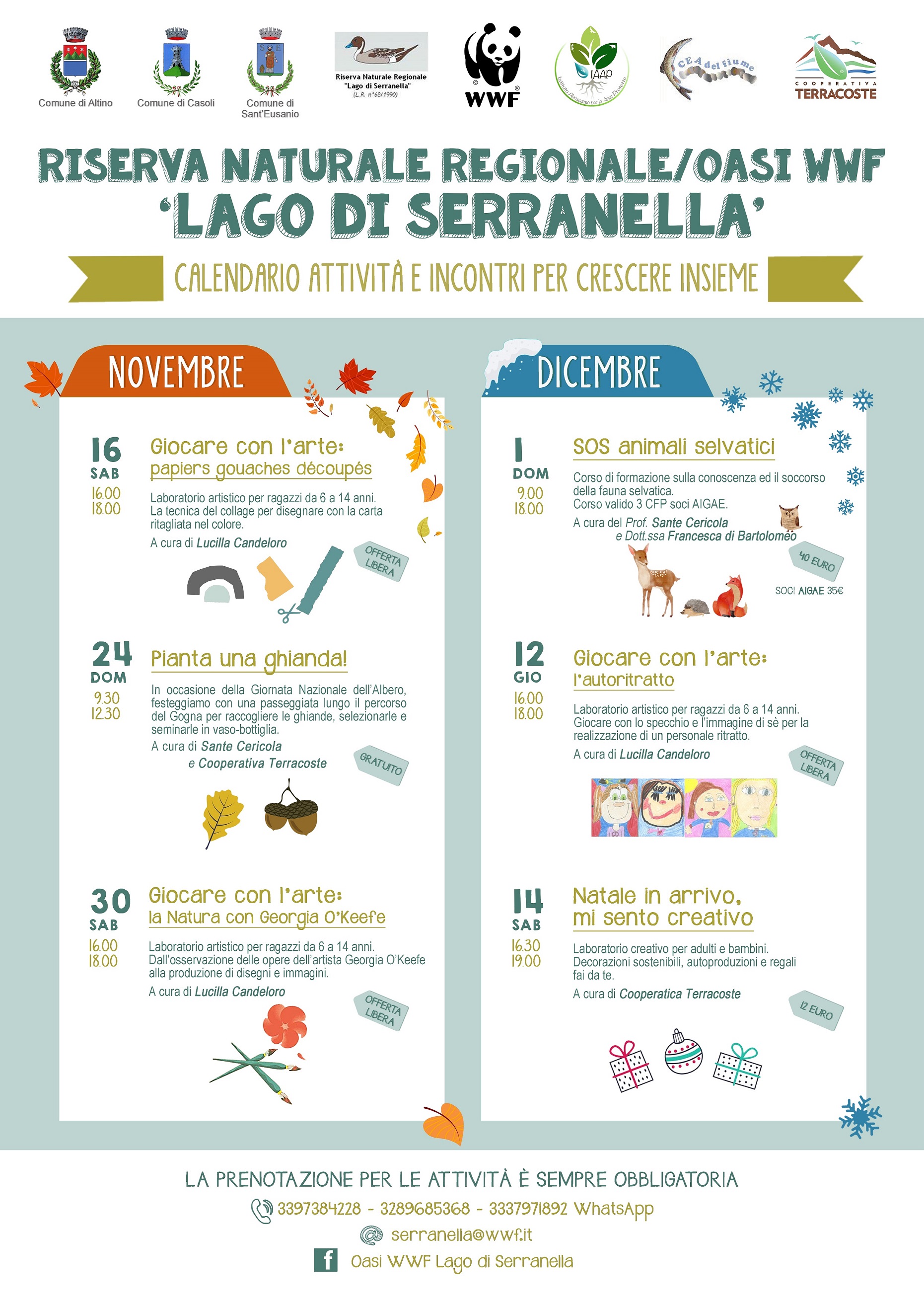 Clanedario delle attività - novembre e dicembre