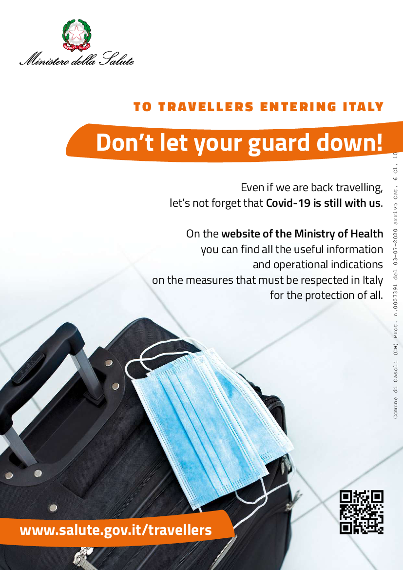 COVID VOLANTINO A4 IN INGLESE