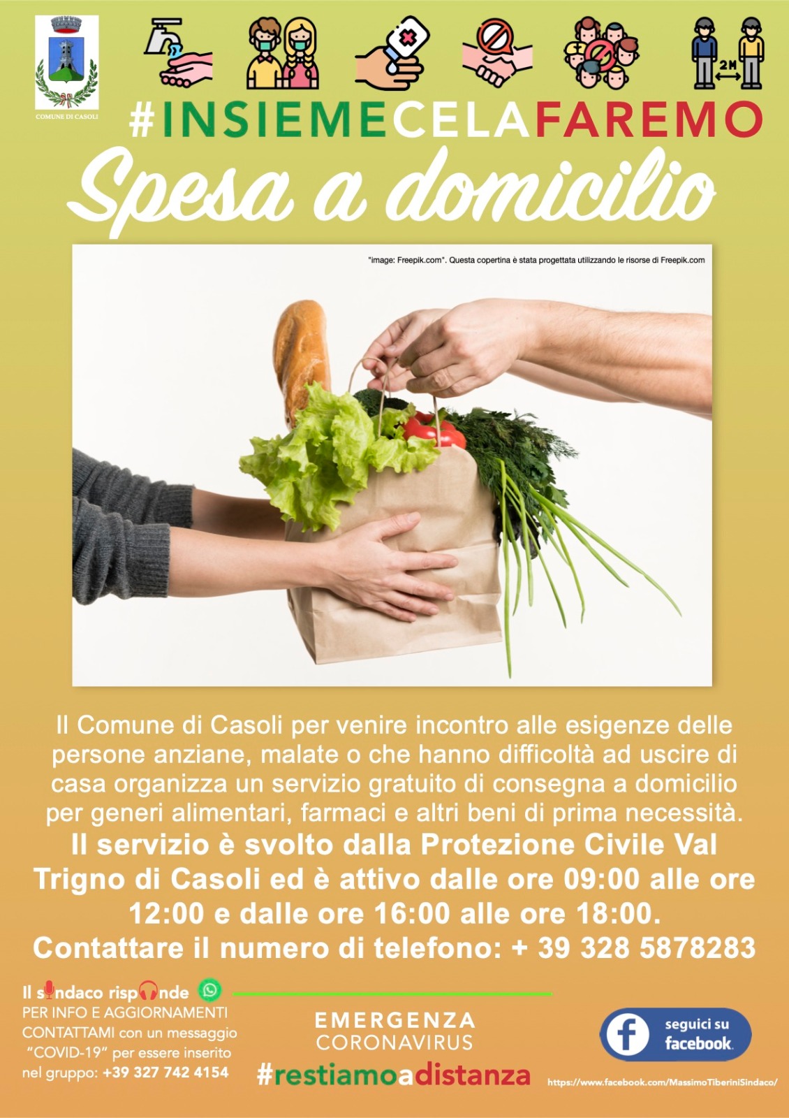 Locandina Spesa a domicilio