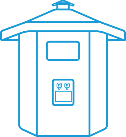 Casetta dell'acqua stilizzata