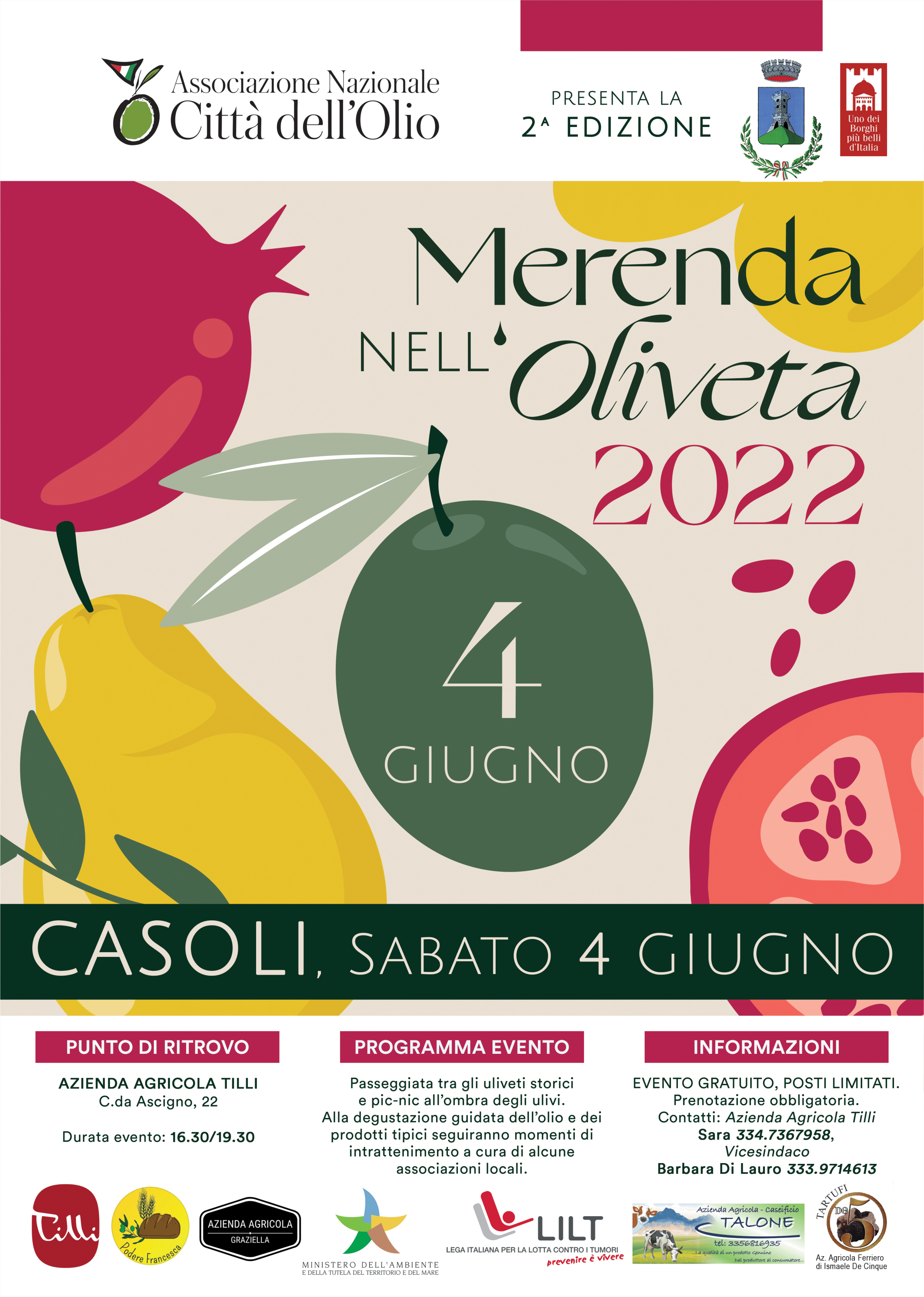 Locandina Merenda nell'Oliveta edizione 2022